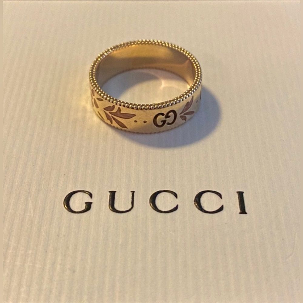 Gucci Gold Ring 18k "Icon" Size 6